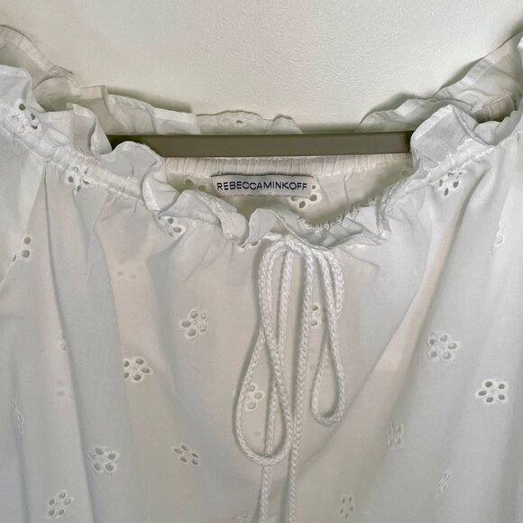 Rebecca Minkoff Anthea Eyelet Off-Shoulder Top – Size Small - Picture 5 of 9